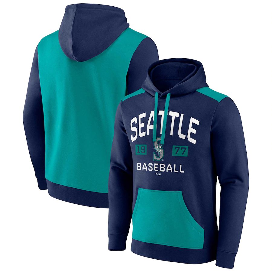 Men 2023 MLB Seattle Mariners blue Sweatshirt style 2-0